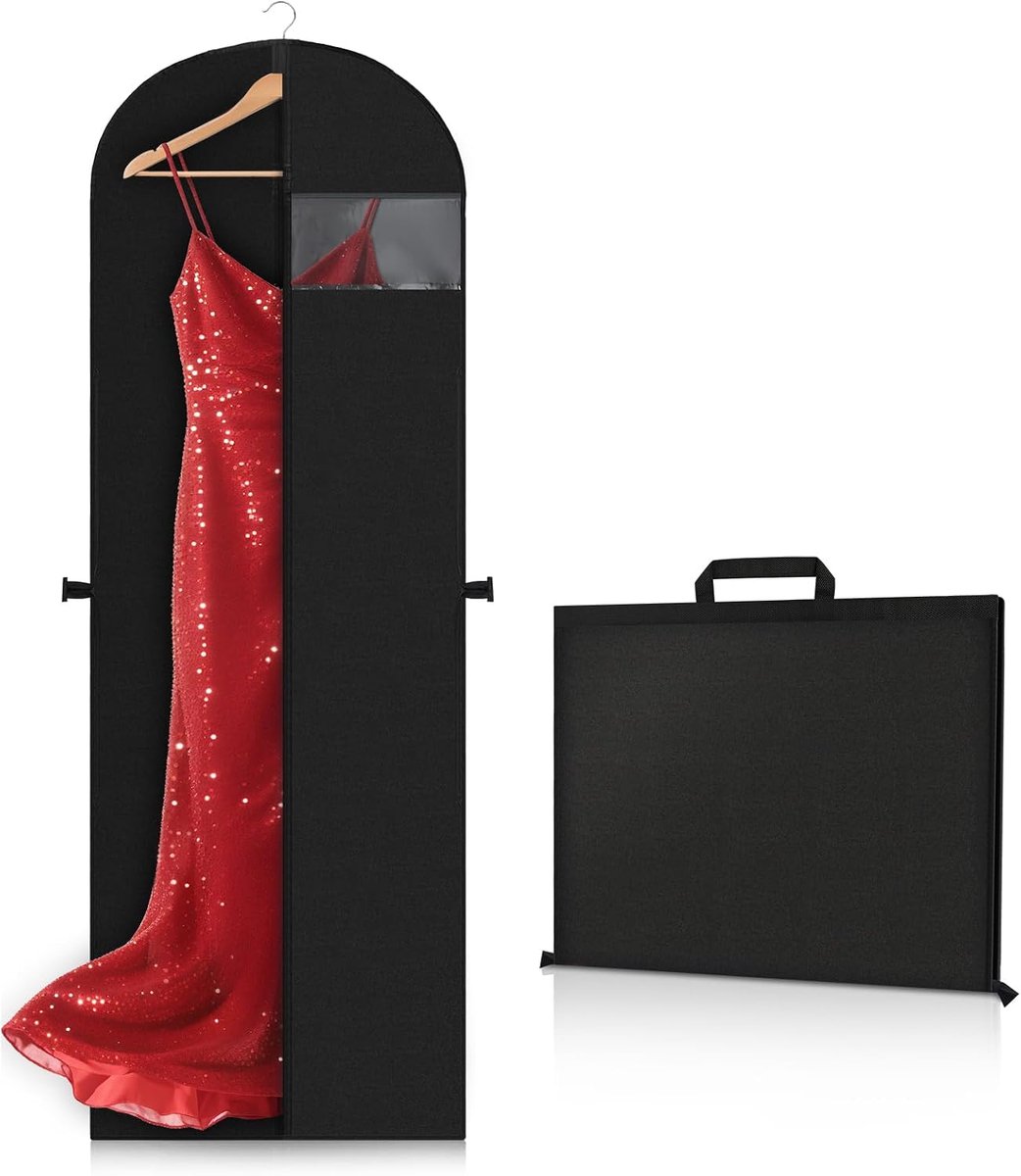 Kledingzak, 180 × 60 cm, opvouwbare kledinghoes, kledinghoes met ritssluiting, stofdichte beschermtas, kledingtas voor bruidsjurken, danskostuums, avondjurken (1stuks) | Beschermt tegen stof, vocht en motten (180 x 60 cm)