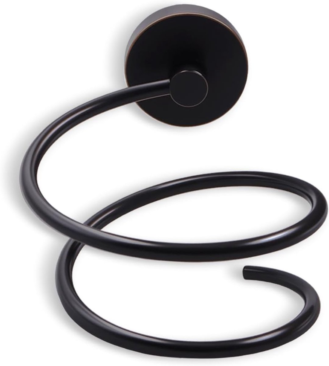 Koperen Base Föhn Houder Haarverzorging Gereedschap Houder Wall Mount 304 Rvs voor Badkamer Douche Kamer Balck