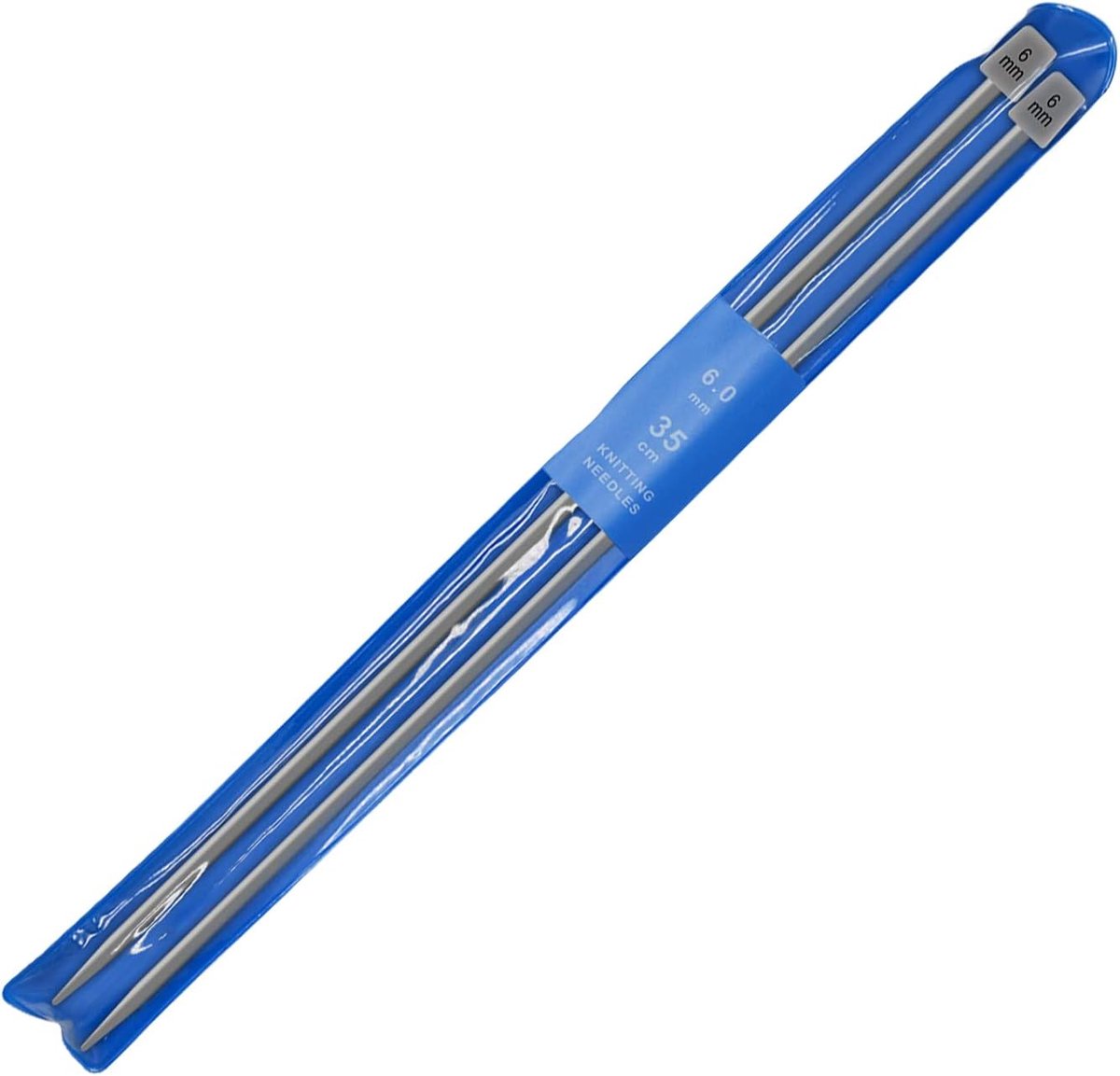 2 Stks/set 35 cm Lange Enkele Puntige Breinaald Aluminium Klassieke Breien Pins Trui Naalden Voor Handgemaakte Weave Diy Gereedschap (6 mm)