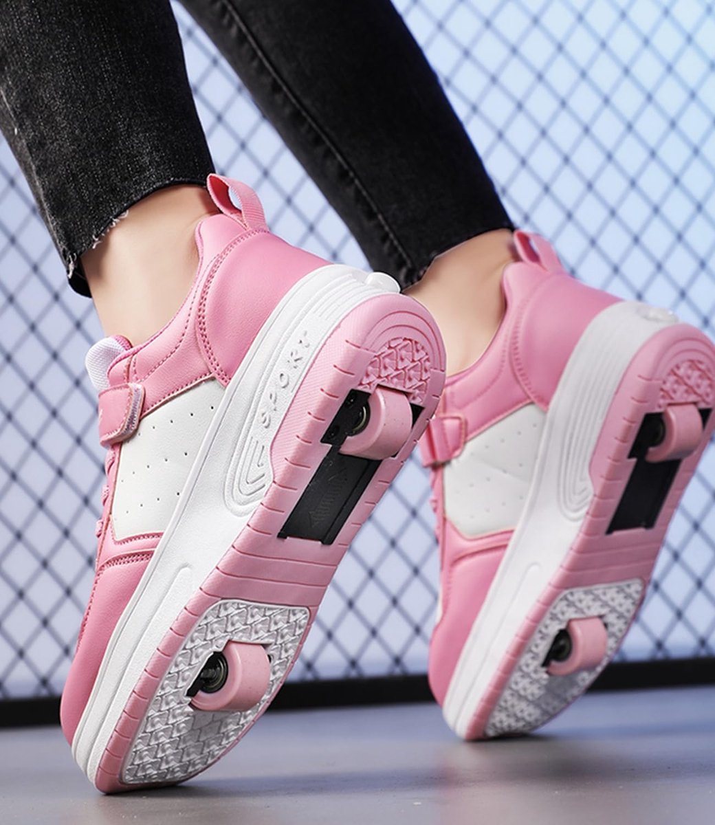SnelShoppen ENEN Schoenen Met Wieltjes Voor Jongens en Meisjes 2-in-1 Intrekbare Rolschaatsen en Outdoor Gymschoenen EU