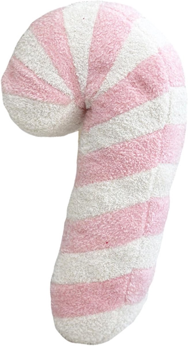 Kerstkussen met suikerstokjes, 45 cm, schattig bankkussen met suikerstokken, zacht pluche bankkussen, herbruikbaar schattig bankkussen, kussen voor bank, kussen