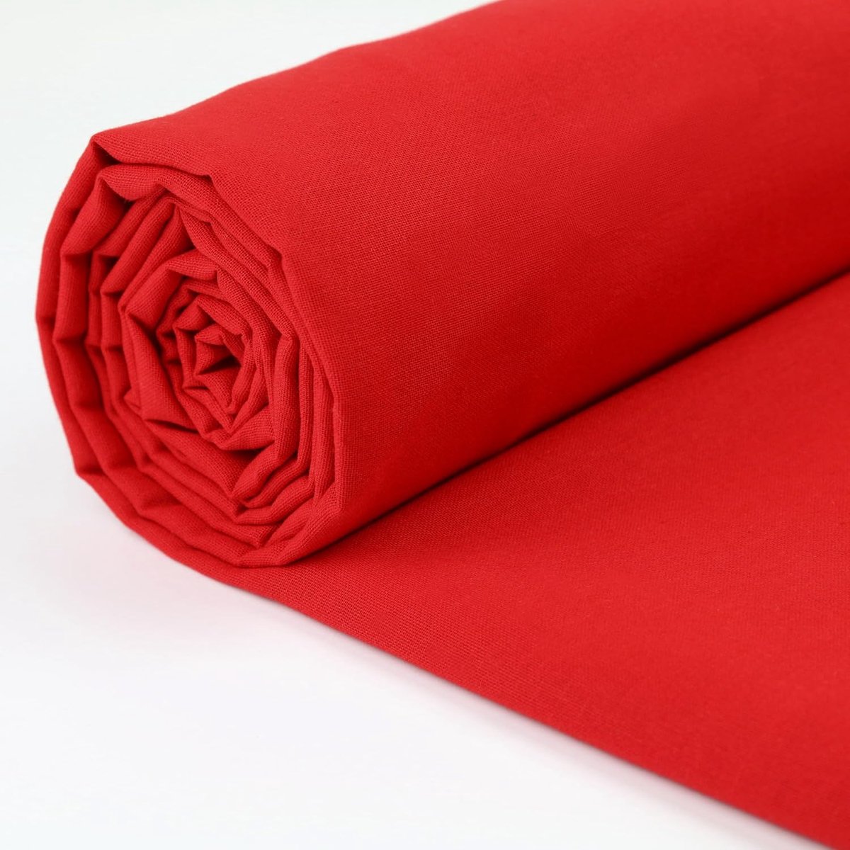 Stof - 150 cm breed 60 inch - Effen katoenen stof per meter - Ideaal voor quilten, naaien, kleermaken, gordijnvoeringen, tassen, beddengoed, kussenslips - Rood 2 meter