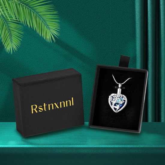 Kolibrie Crematie Sieraden met Hart Crystal Urn Kettingen voor As voor Urn Hanger Keepsake Memorial Sieraden voor Vrouwen Meisjes Met Trechter Kit & Tas — afbeelding 5