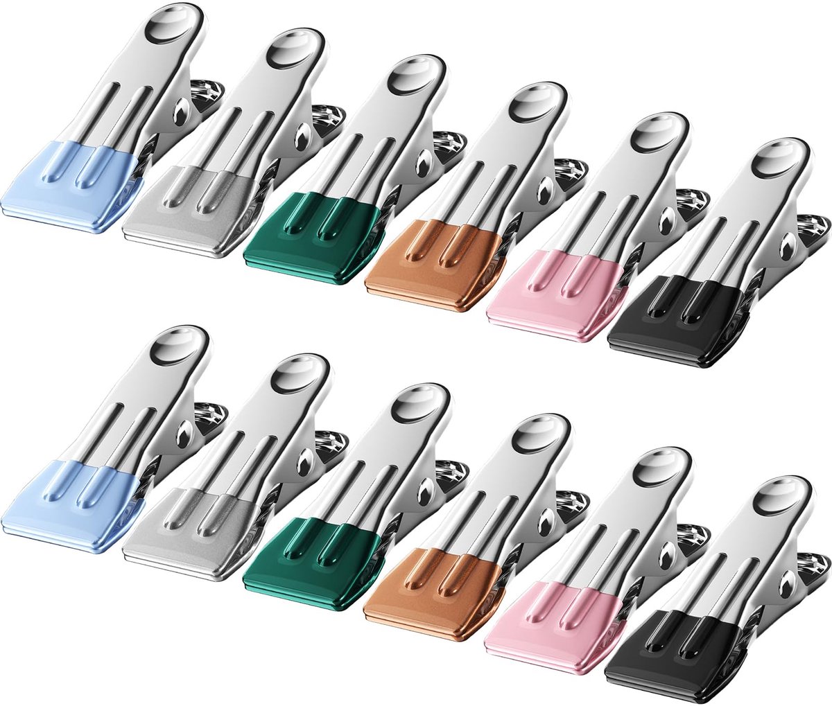 Knijpers, winddichte gekleurde wasknijpers, zwaar belastbare kledingclips, buitenkleding haringen voor waslijn om waslijn op te hangen, chiptas