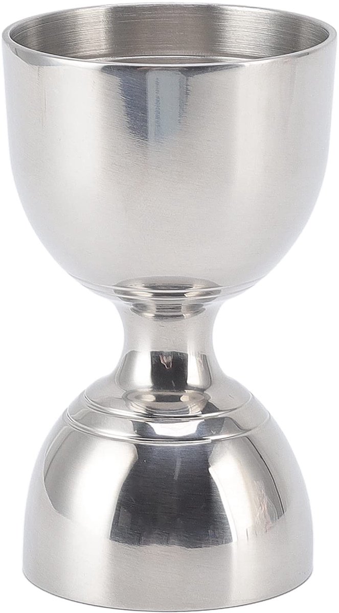 Jigger Premium Dubbele Cocktail Jigger Gemaakt van Roestvrij Staal Bell Jigger Roestvrijstalen Bar-tool(30/60ml Klassiek Zilver)