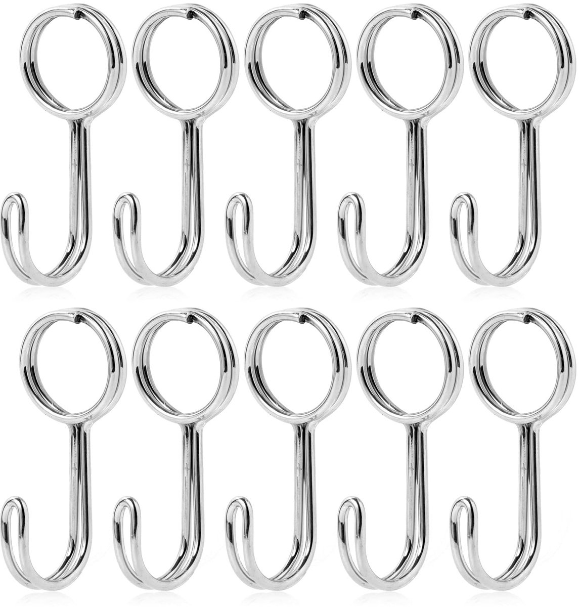 10 Metalen Touwhaak, Bungeekoordhaak, Elastische Koordhaak, Haak Met Elastisch Koord, Voor Bungeekoorden, Verlenghaken Voor Sleepboten, Motorfietsen, Fietsen