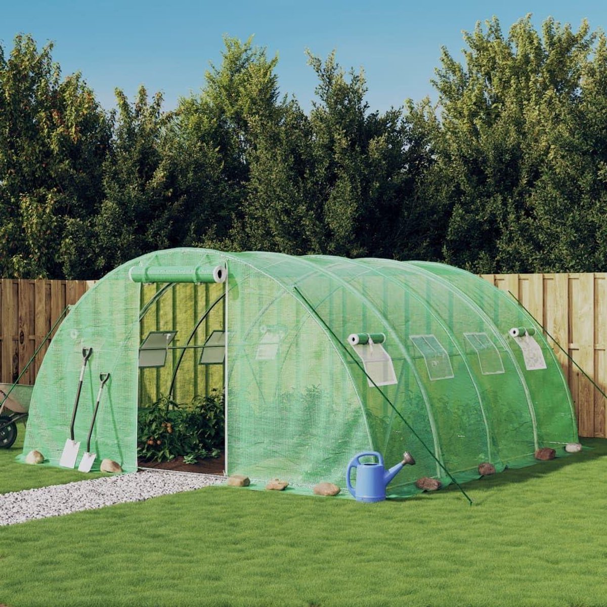 Tuinkas - Plantenkas - Planten Beschermen - Stevig Stalen Frame - 4x4x2 Meter - Groen