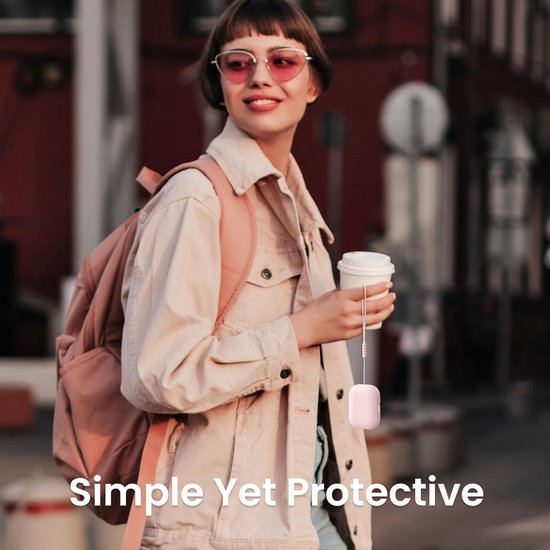 Compatibel met Airpods Pro 2 Hoesje (2022), Beschermende Vloeibare Siliconen Hoesje Cover voor Airpods Pro 2e Generatie met Nekkoord Zachte Huid Voorkant LED Zichtbaar-Roze van compatibel — afbeelding 4