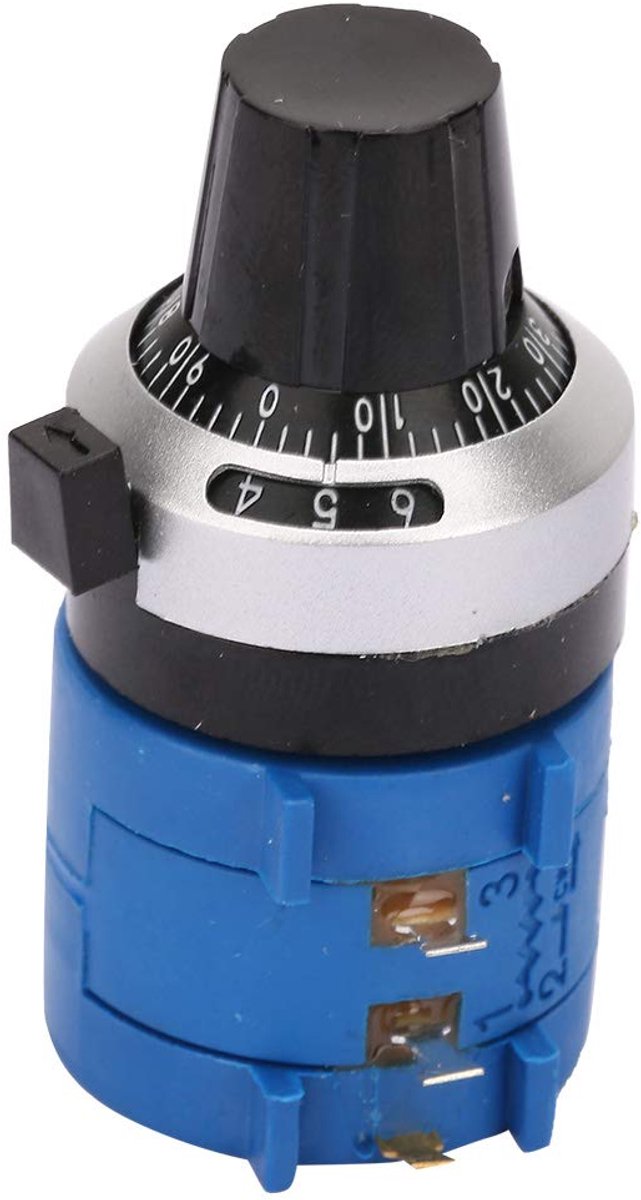 Potentiometer Kit, 500Ohm Lineaire Variabele Weerstand Roterende Wirewound Precisie Potentiometer, Met Roterende Draaiknop, Voor Industriële Controleapparatuur