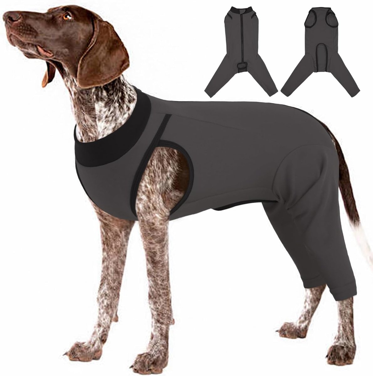 Hondenbody na operatie, herstelpak voor achterbeen, herstelpak voor honden met beenmouwen om likken te voorkomen, kegelalternatief voor wondverzorging na operatie, grijs, XL