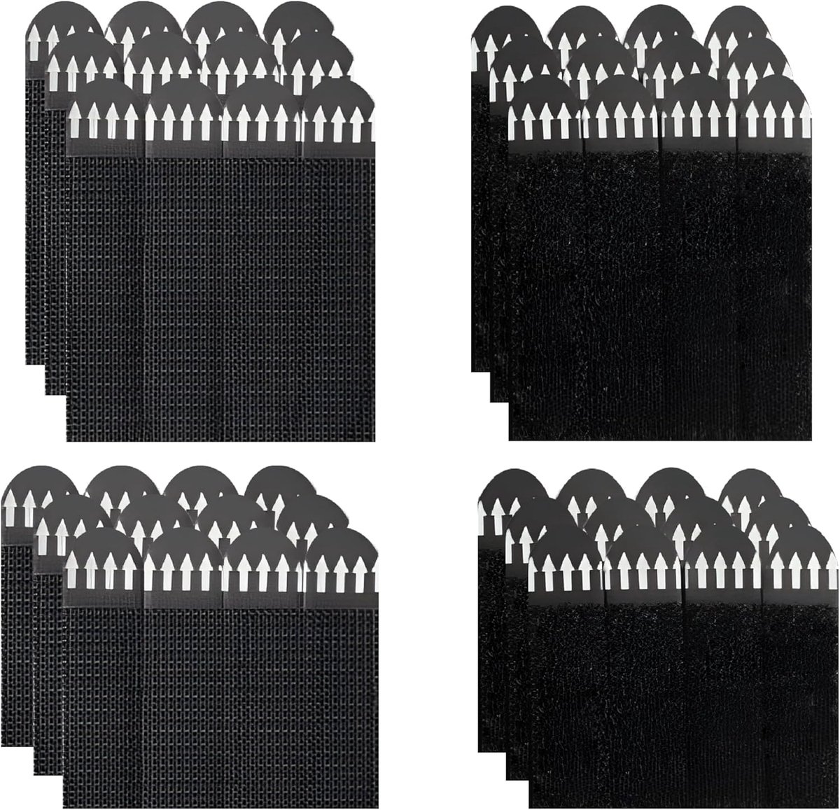 24 fotohangers zonder boren, ophanglus zonder resten, compatibel met fotohangers zonder boren, commandohaken met 12 kleine formaten (16 x 70 mm) en 12 grote formaten (19 x 92 mm)