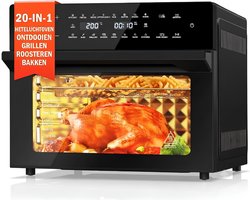 JCP® Airfryer met Stoom Functie - Airfryer met Stoomfunctie - Heteluchtfriteuse - Zwart - 46cm x 43cm x 37cm