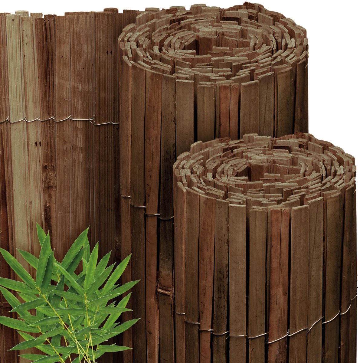 SnelShoppen - Privacy Scherm Bamboo Weerbestendig Balkonscherm Tuinscherm 1,8 x 0,9 m voor Tuin, Balkon en Terras - Natuurlijk en Duurzaam