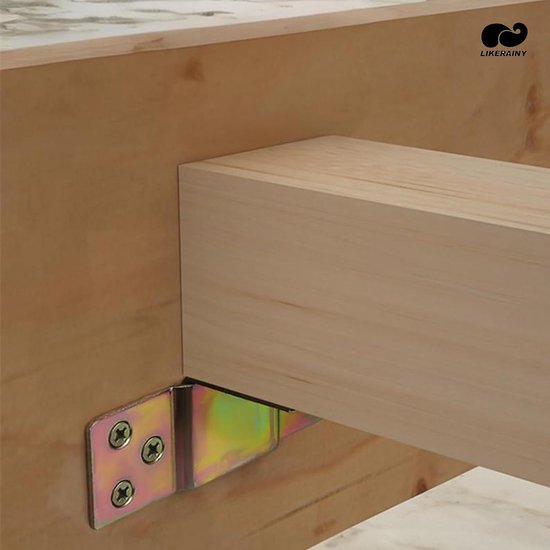 Meubel Aansluiting Scharnier Houten Balkbevestiging Railbeugels Ophanging Verbinding Fittingen Schrijnwerk Haken Bevestiging voor Bedframe Metaal 10 Sets — afbeelding 4