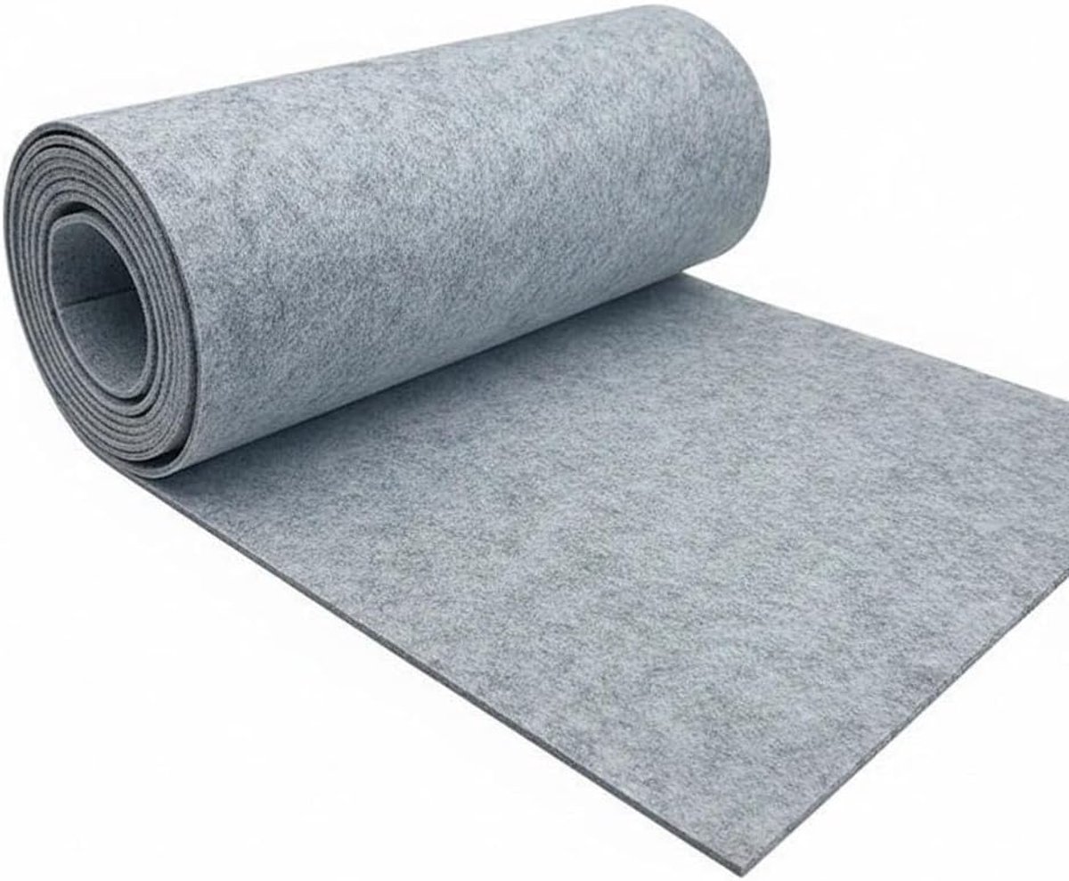 Rol van vilt, 30 x 300 cm x 3 mm, hoogwaardig polyestervilt in lichtgrijs vilt voor handwerk, verkocht per meter voor handwerk, naaien en patchwork
