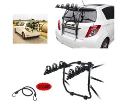 Fietsendrager Achter - Fietsdrager Auto - Vervoer Fietsen - Voor 3 Fietsen - 70x56x11 cm - Zwart