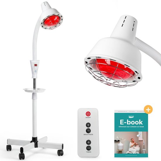 Soft & Silky Infraroodlamp - Red Light Therapy - Rood Licht Therapie - Infrarood - Draaibaar - Warmte - Lamp - Verwarmingspaneel - Verwarming - Deken - Voor spieren en gewrichten