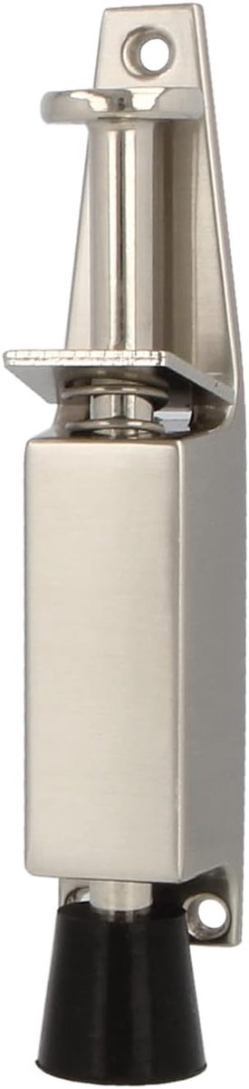 Voethouder Deur - Deurstopper - Deur Vastzetten - Antislip Rubber - 120 x 25 mm - Zilver