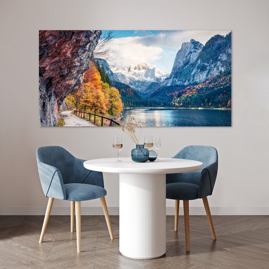 Affiche Montagnes - Lac - Chemin - Nature - Water - 160x80 cm