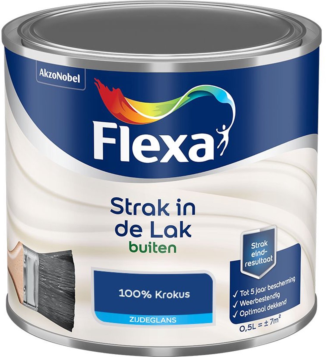 Flexa - Strak In De Lak Buitenlak Zijdeglans - 100% Krokus - Mengverf - 500 Ml