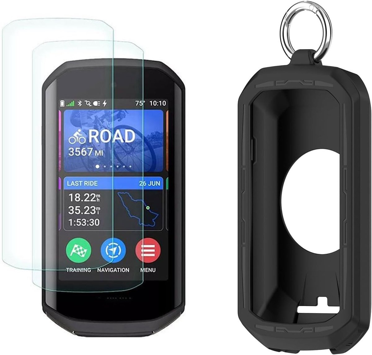 Mobiele Telefoonhoes met 2 Stuks TPU Schermbeschermer voor GPS Fietsnavigatie Accessoires