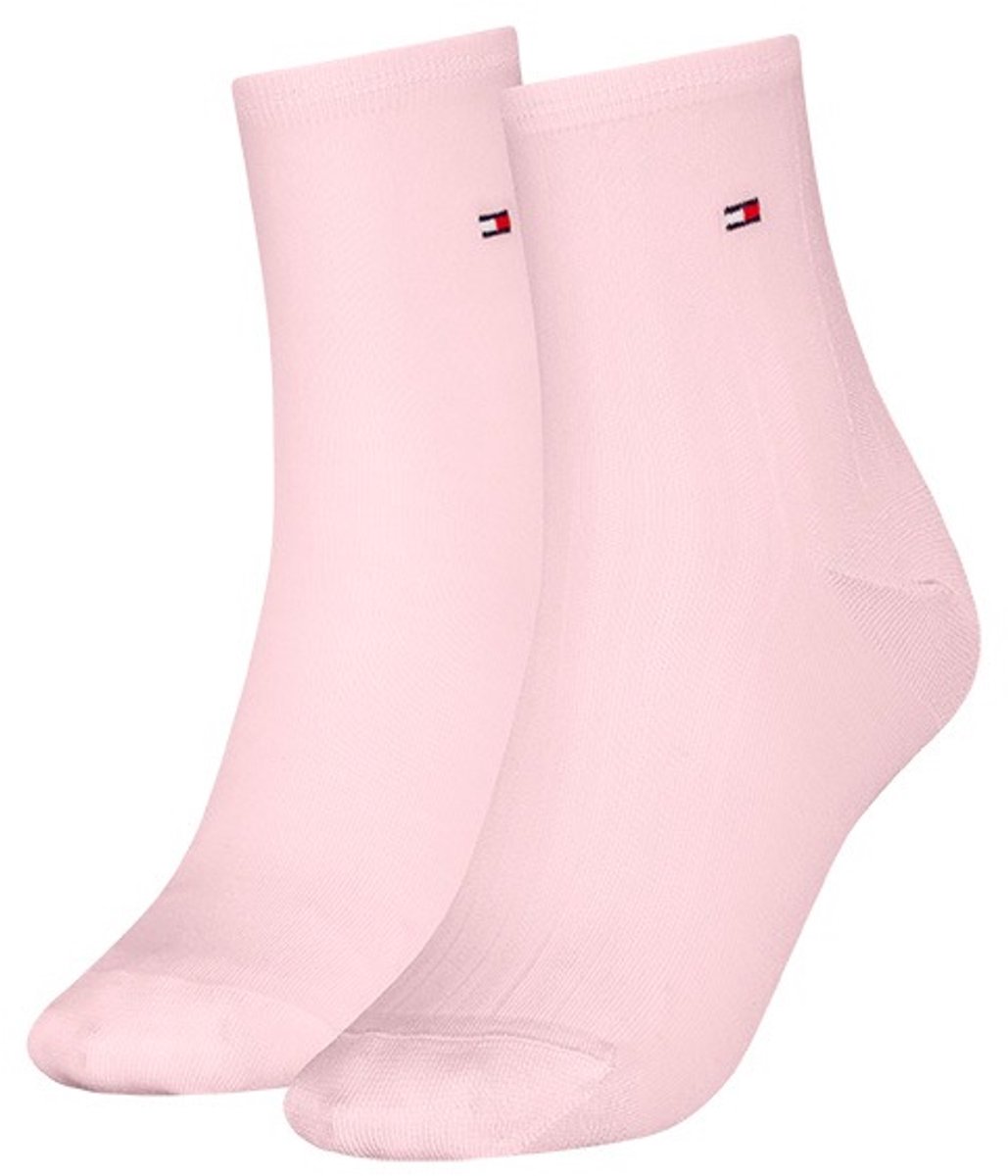 Tommy Hilfiger dames 2P halfhoge sokken shine roze