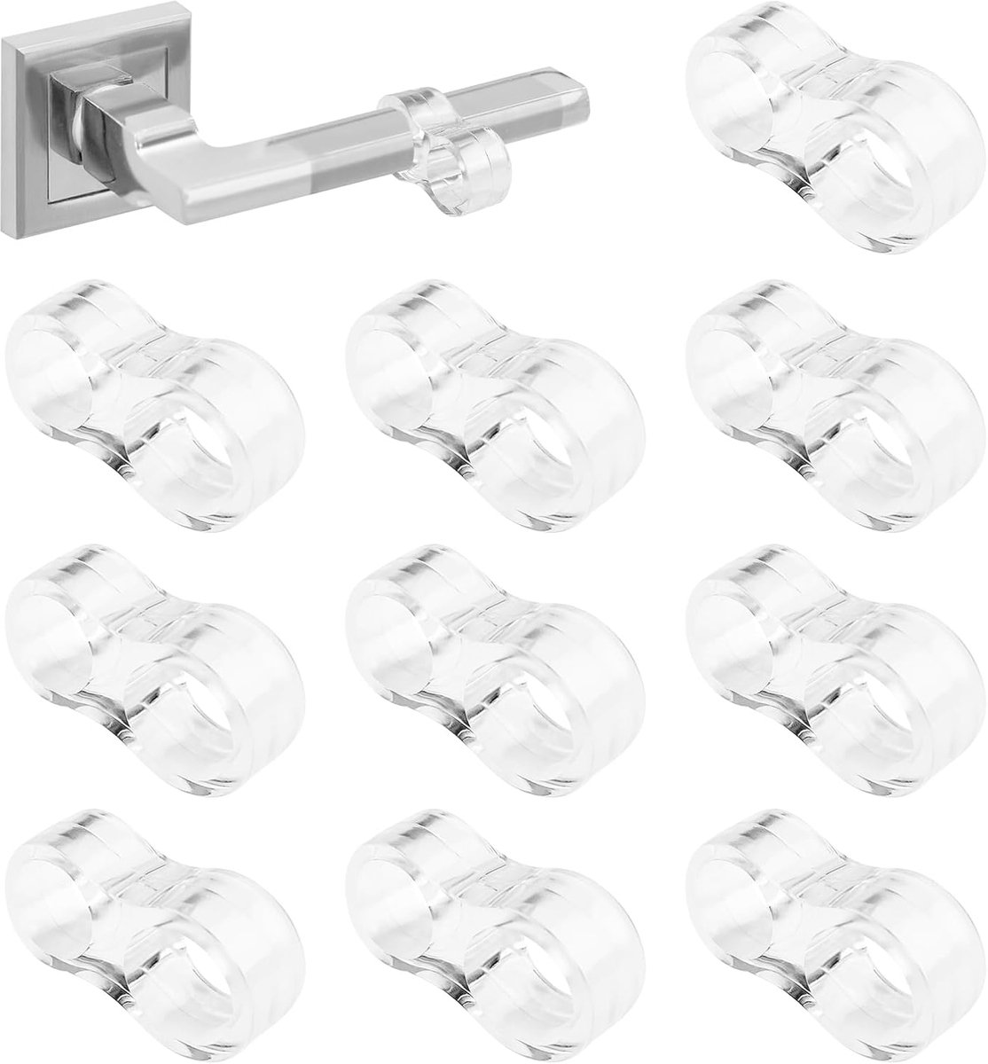 10 stuks deurstopper, deurgreep, transparant, siliconen, bumper, raambescherming