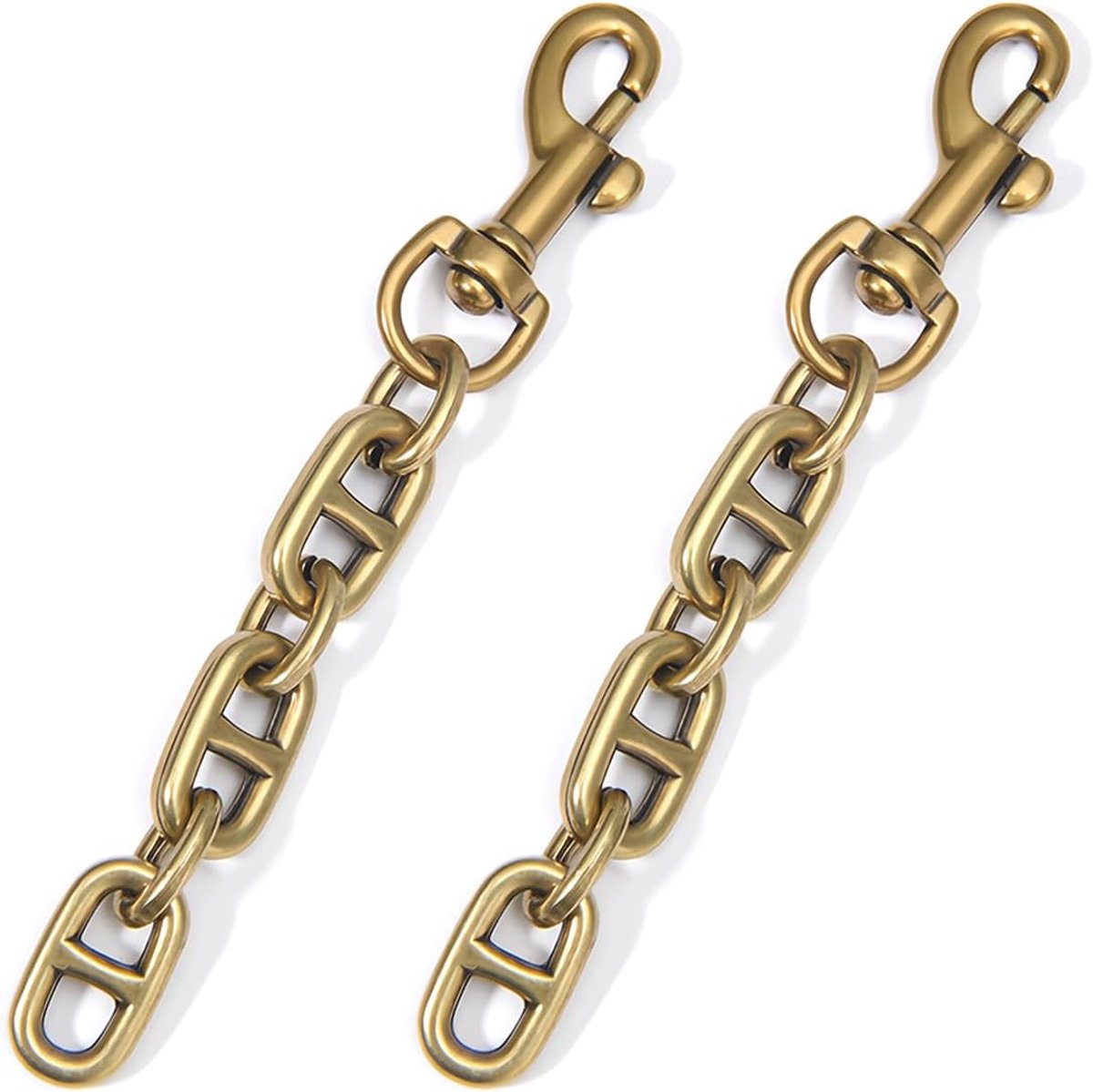 2 stuks verlengkettingen tas kettingriem voor tas van legering antiek goud schouderriem schoudertas kettingen met draaibare oogbout karabijnhaak 12 cm