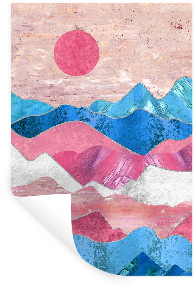 Muurstickers - Sticker Folie - Pride - Transgender - Marmer - 80x120 cm - Plakfolie - Muur