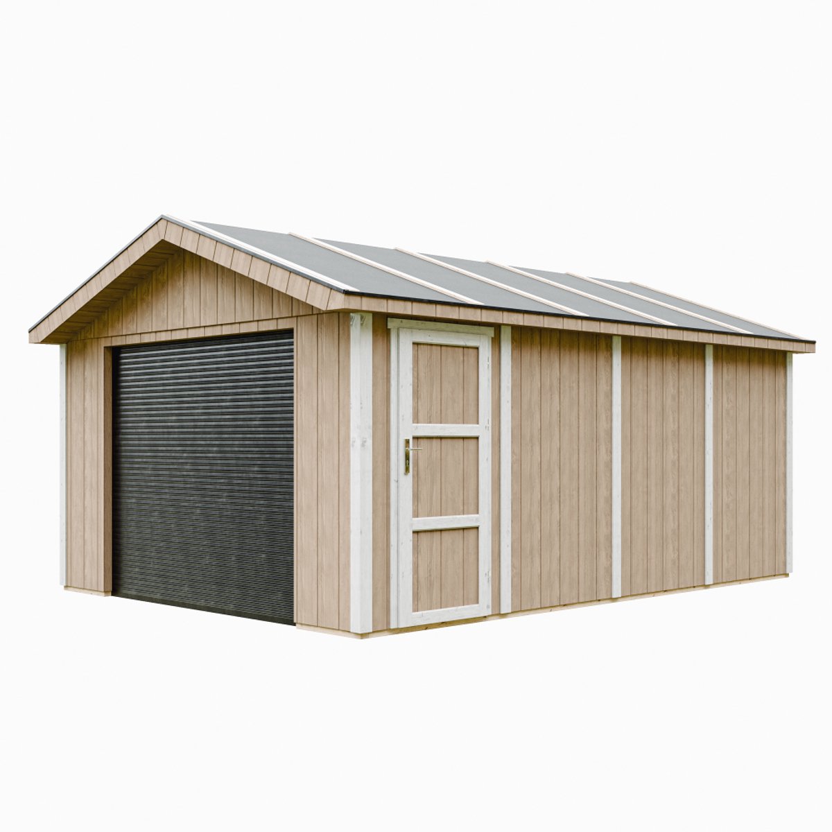 Timbela M991B-TERRA BROWN - LP SmartSide Garage - 17 m² - 530x378xH269 cm - met verf