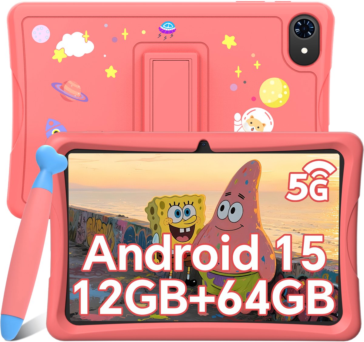 TABWEE K10 Tablet - 10 inch - 12RAM - 64ROM -5000mAh - Android 15 -Roze