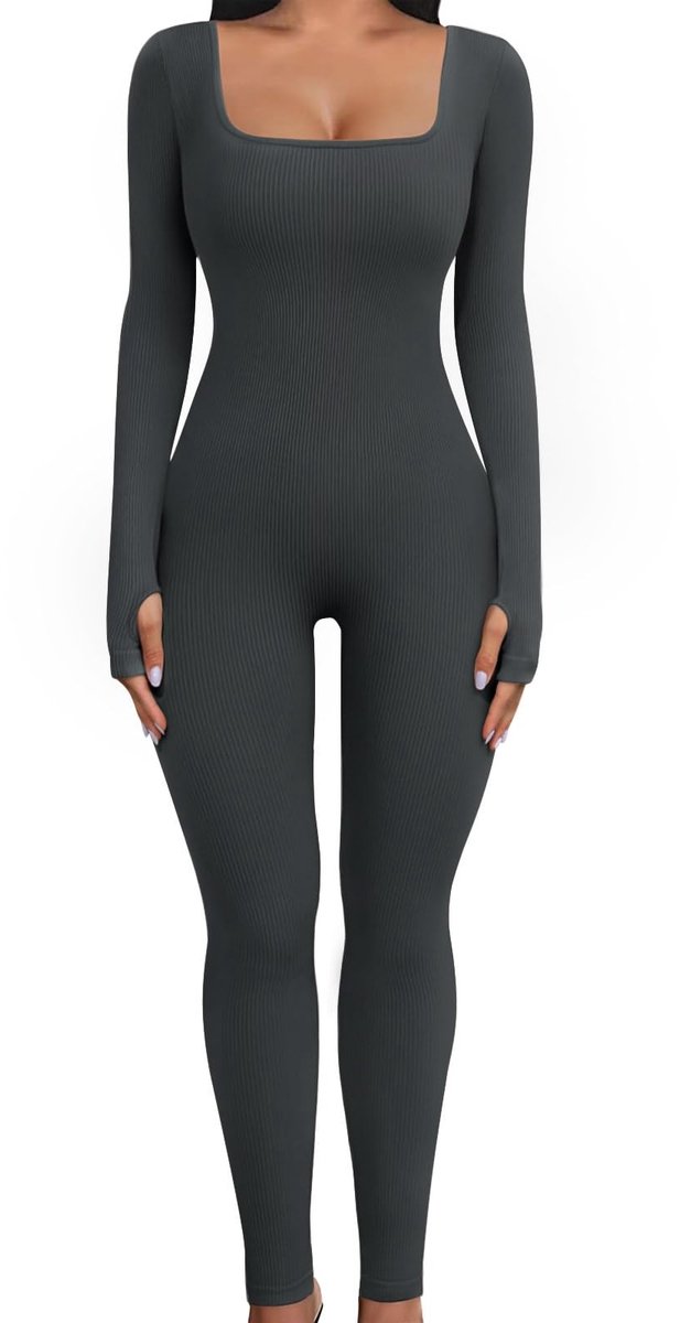 Dailygoods - Sportieve dames jumpsuit met lange mouwen, ideaal voor yoga en fitness