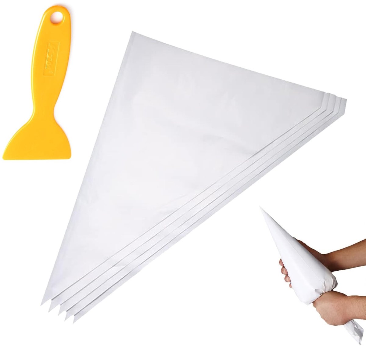 Dailygoods- Mortelzak Professionele Voegmortelzak - Cementzak - Voegenvulzak - Scheurvaste Zak - 5 Stuks - Flexibel Materiaal - Voegzak