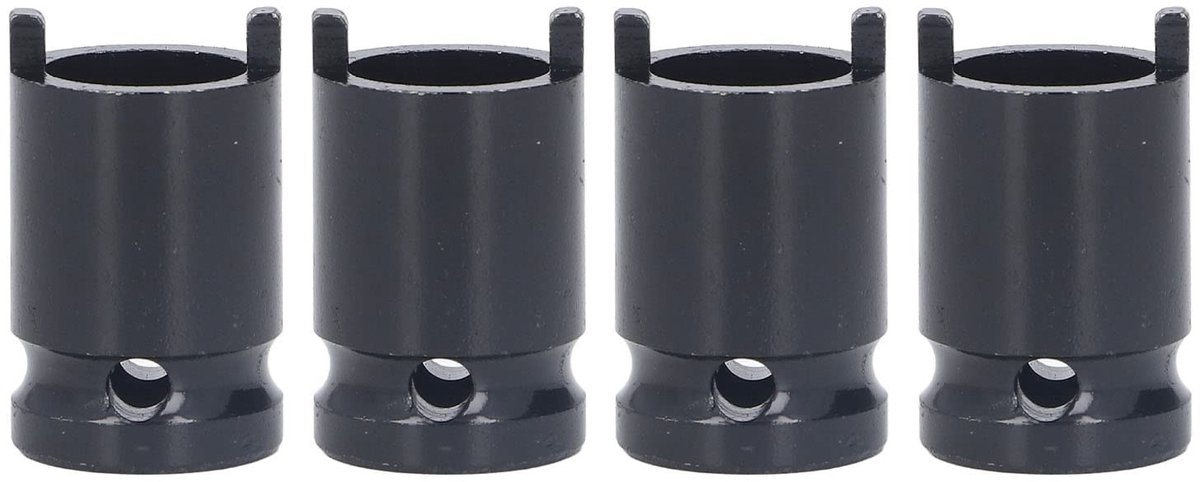Dailygoods - Haakse Slijper Dopsleutel - 4 Stuks - Geschikt voor Elektrische Sleutel - Zwart - Hoogwaardige Kwaliteit - Mechanisch Gereedschap - Gesch...