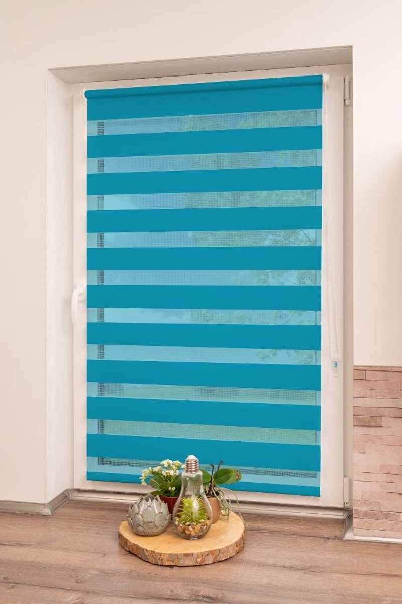 Rolgordijn Madrid zonder boren Petrol 40 x 200 cm (B x L)