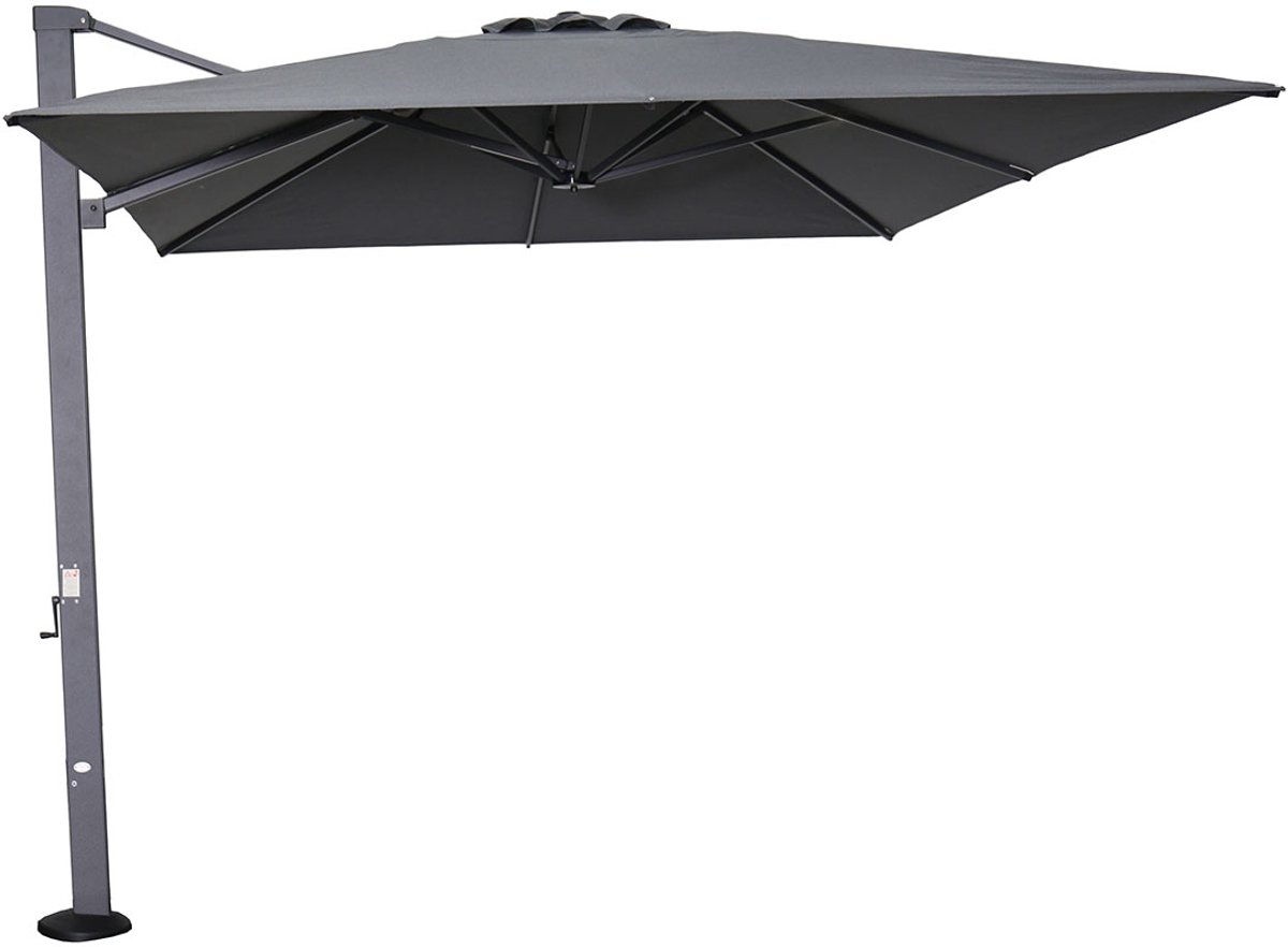 Garden Impressions Hawaii Emperor telescoop zweefparasol 300x400 antraciet