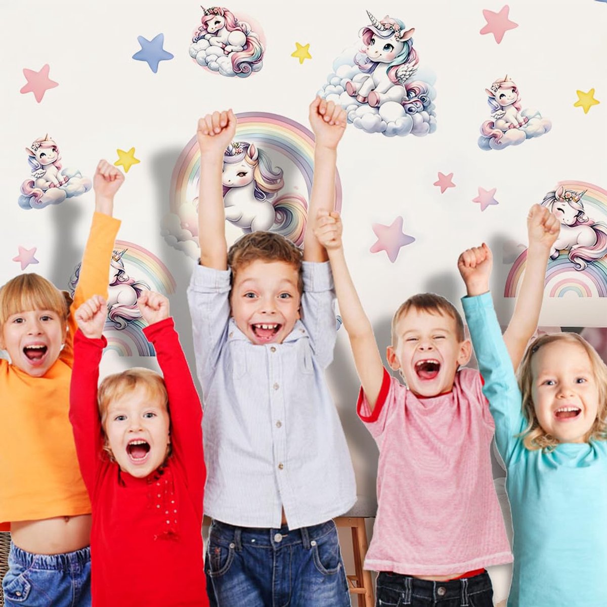 kinderkamer meisjes muurstickers regenboog en eenhoorn muurstickers voor kinderkamer meisjes kleuterschool