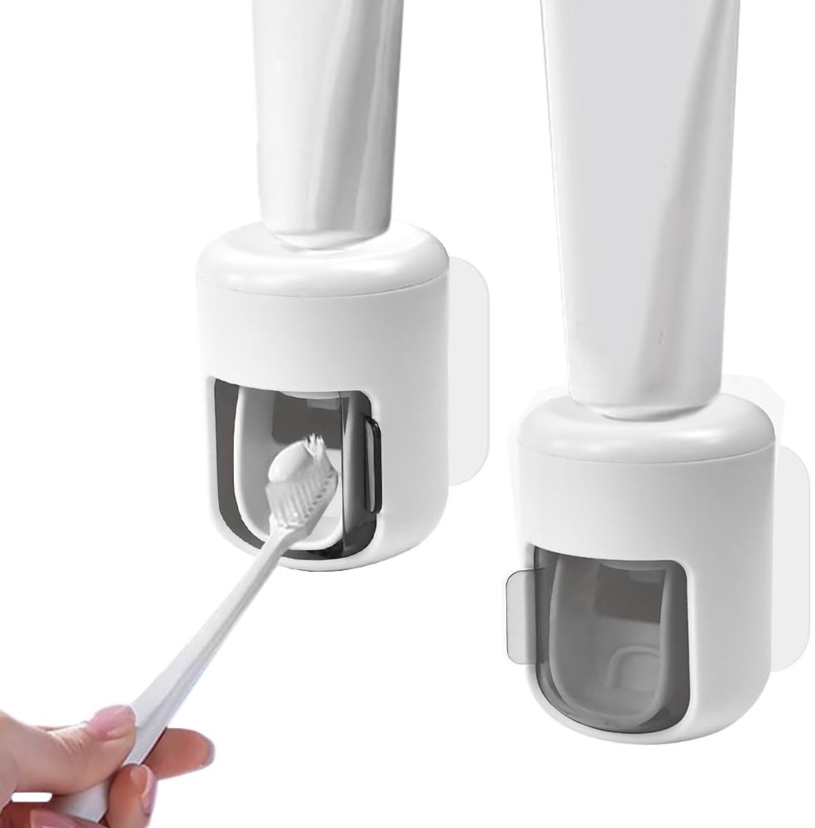 Dailygoods- Tandpasta Dispenser Automatisch - Wandmontage - Kunststof - Stofdichte Deksel - Hygiënisch - Kindvriendelijk - Tandpastadispenser