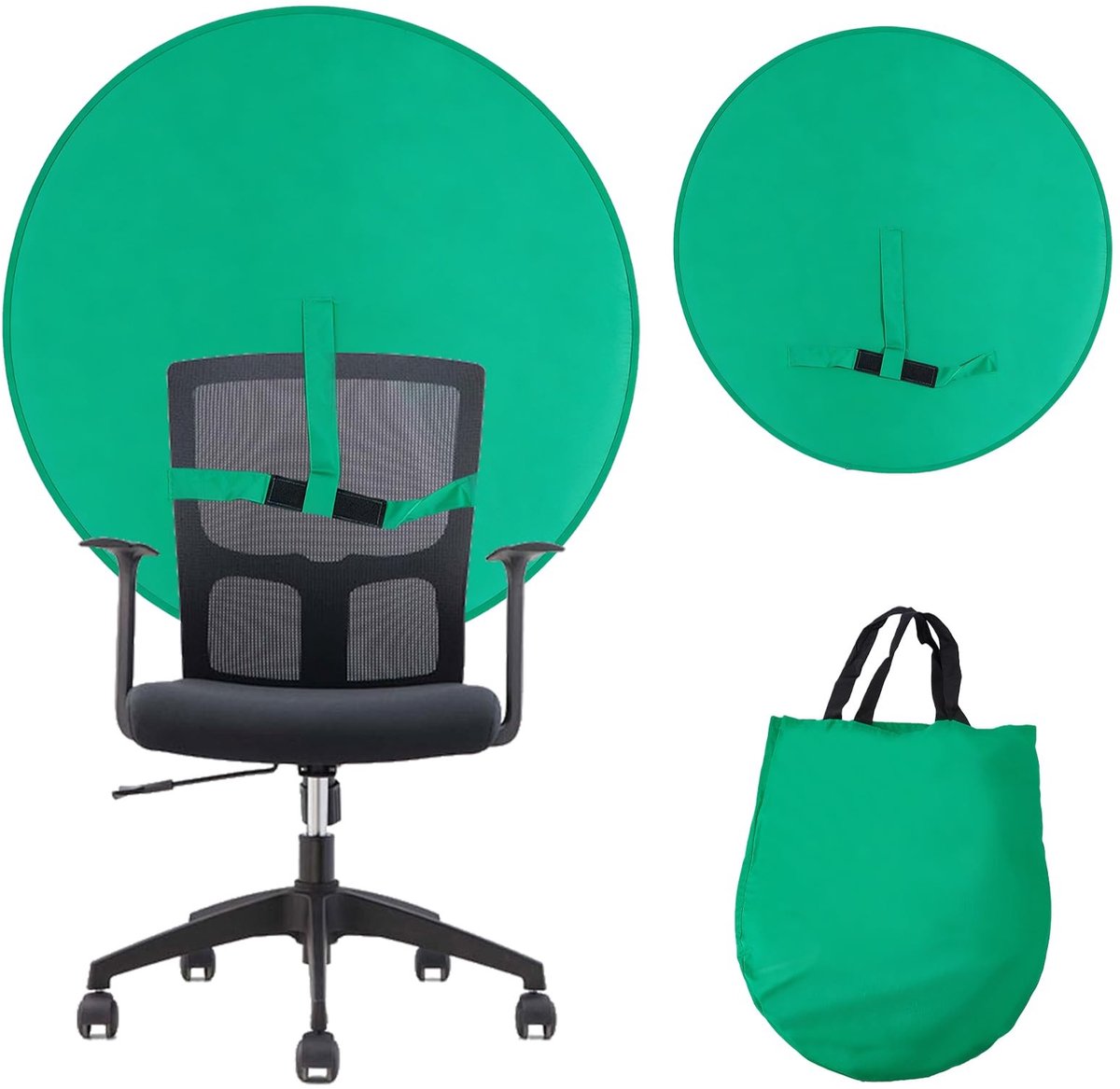 Dailygoods- Fotoachtergrond Dubbelzijdig - Chroma Key Achtergrond - Opvouwbaar - Draagbaar - Diameter 110 cm - Nylon Taft/Polyester