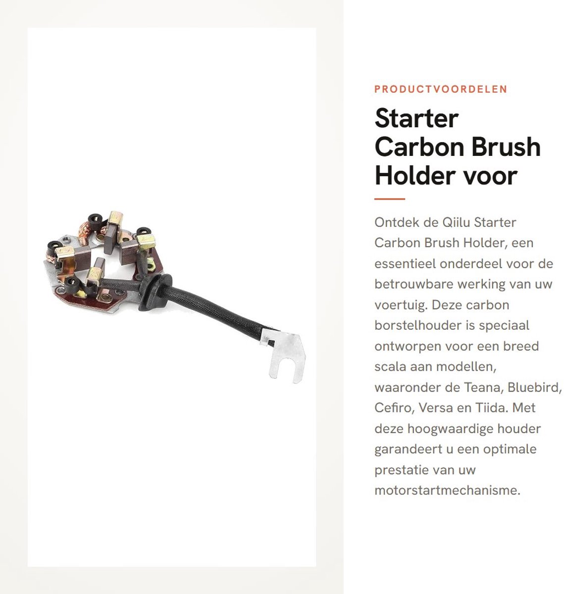 Dailygoods- Carbonborstelhouder Geschikt voor Teana/Bluebird/Cefiro/Versa/Tiida - Borstelhouder - Ophangsysteem - Muurbeugel - Duurzaam - Lichtgewicht