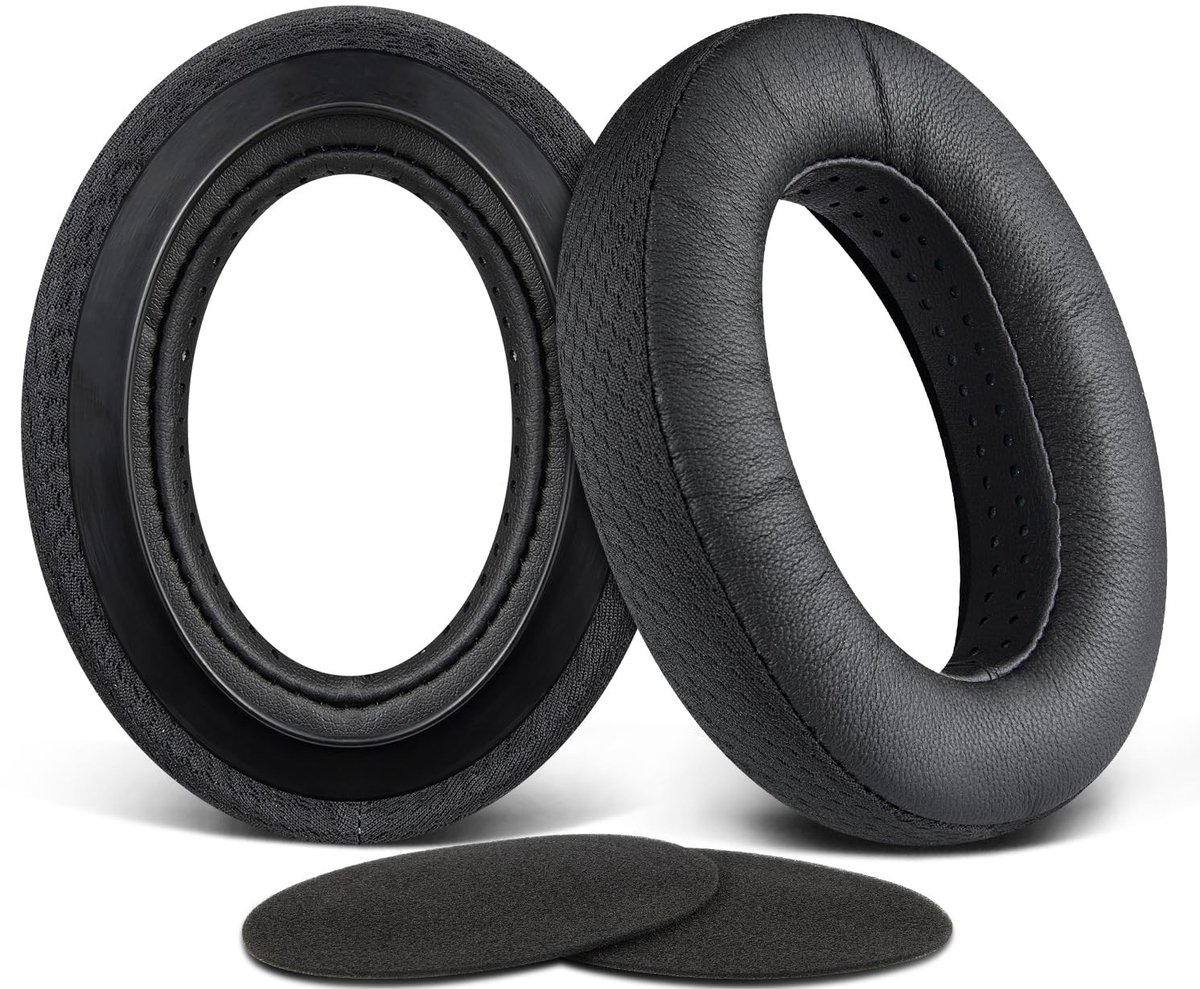 Dailygoods - SOULWIT Oorkussens van lamsleer Kussens Vervanging voor Sennheiser HD650, HD660 S, HD600, HD6XX, HD58X, HD580, HD565, HD545, HD535 Hoofdtelefoons, Oorkussens met geluidsisolatieschuim, extra dikte