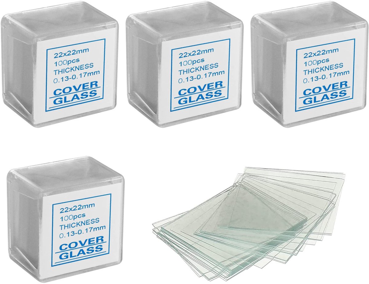 Dailygoods- Microscoopglazen 400 stuks - Hoogwaardig Optisch Glas - 25,4 x 76,2 mm - Voor Biologisch Onderwijs - Geschikt voor Laboratoria - Verzegelde Verpakking - Objectglazen