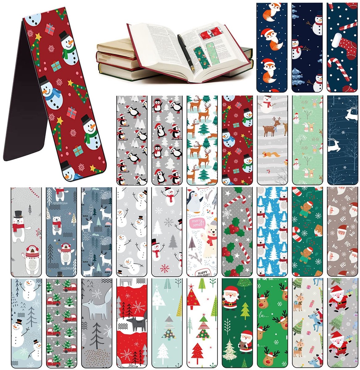 Dailygoods - Magnetische boekenleggers, magnetische boekenleggers, magnetische bladwijzers, kleurrijke bladwijzers, 30 stuks