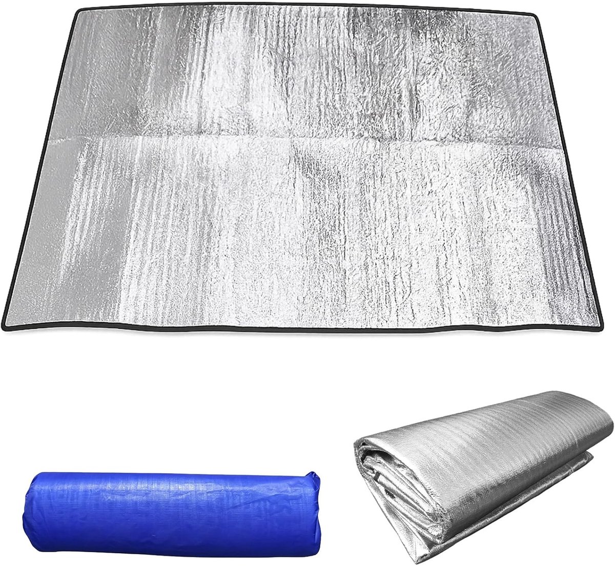 isolatiemat, schuimmatten, 200 x 200 cm, opvouwbare tentmat, campingvloermat van aluminiumfolie, voor camping, waterdichte thermomat, tentmat, vloermat, slaapmat voor camping, thermische