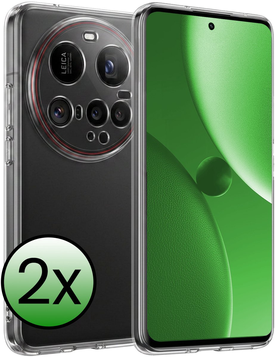 Hoesje 2 Stuks - Geschikt voor Xiaomi 15 Ultra - Sterk & Shockproof - Case Siliconen - Back Cover - Telefoon Hoes - Transparant