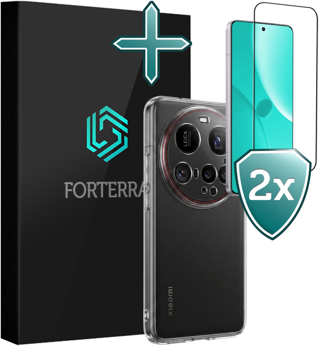 Hoesje Met 2x Screenprotector - Geschikt voor Xiaomi 15 Ultra - Sterk & Shockproof - Telefoon Hoes - Back Cover - Siliconen Case - Transparant