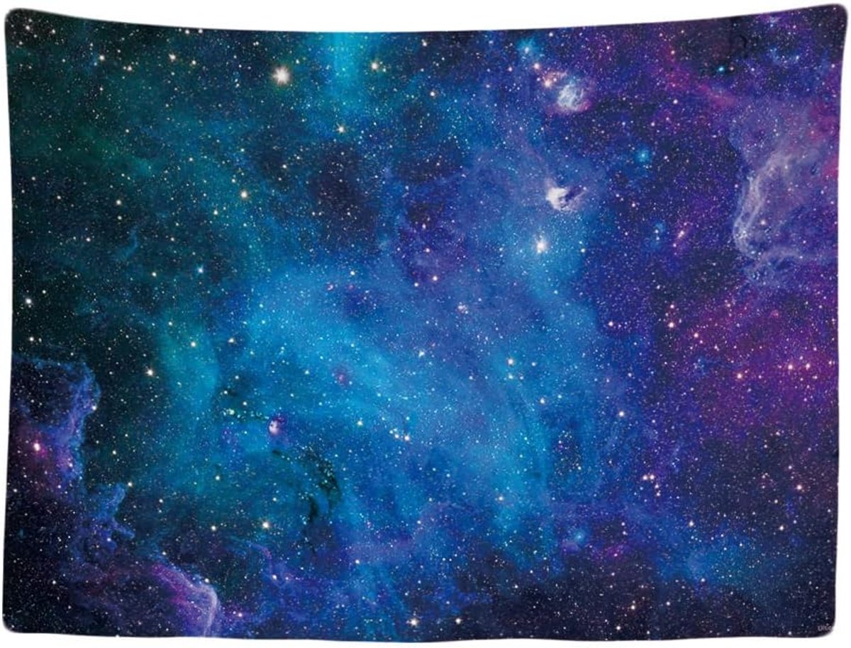 - Wandtapijt decoratie woning - Natuur Galaxie Universum Planeten Zonnestelsel - 200 x150 cm groot - Wanddoek Wandkleed - Accessoires voor slaapkamer woonkamer kinderkamer
