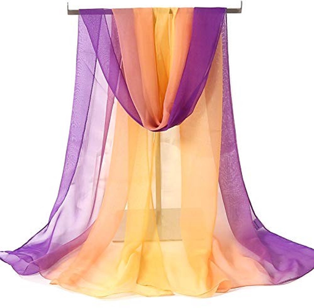 Dailygoods- Sjaal Zomer 160 x 50 cm - Stola - Halsdoek - Chiffon - Ademend - Huidvriendelijk