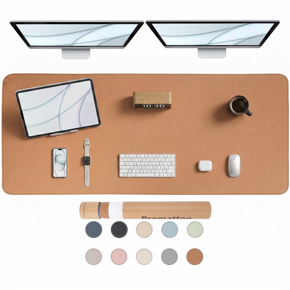 Dailygoods- Bureauonderlegger XXL - Veganistisch Leer - Antislip - Waterafstotend - Geurvrij - Bescherming tegen Krassen en Vlekken - Bureau Mat