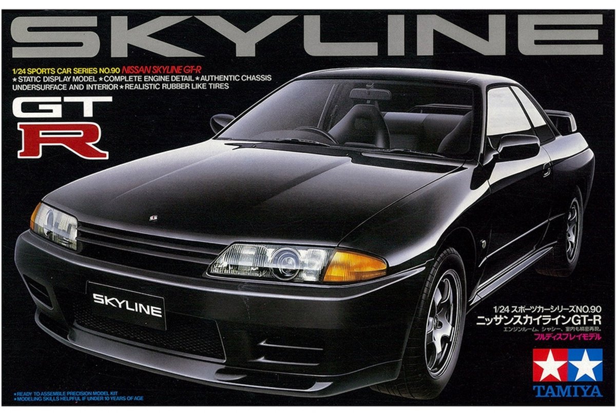 Tamiya Modelbouwpakket Auto - 24090 Nissan Skyline GT-R - R32 1989 - Japanse Auto Plastic - 1:24 - Modelbouw